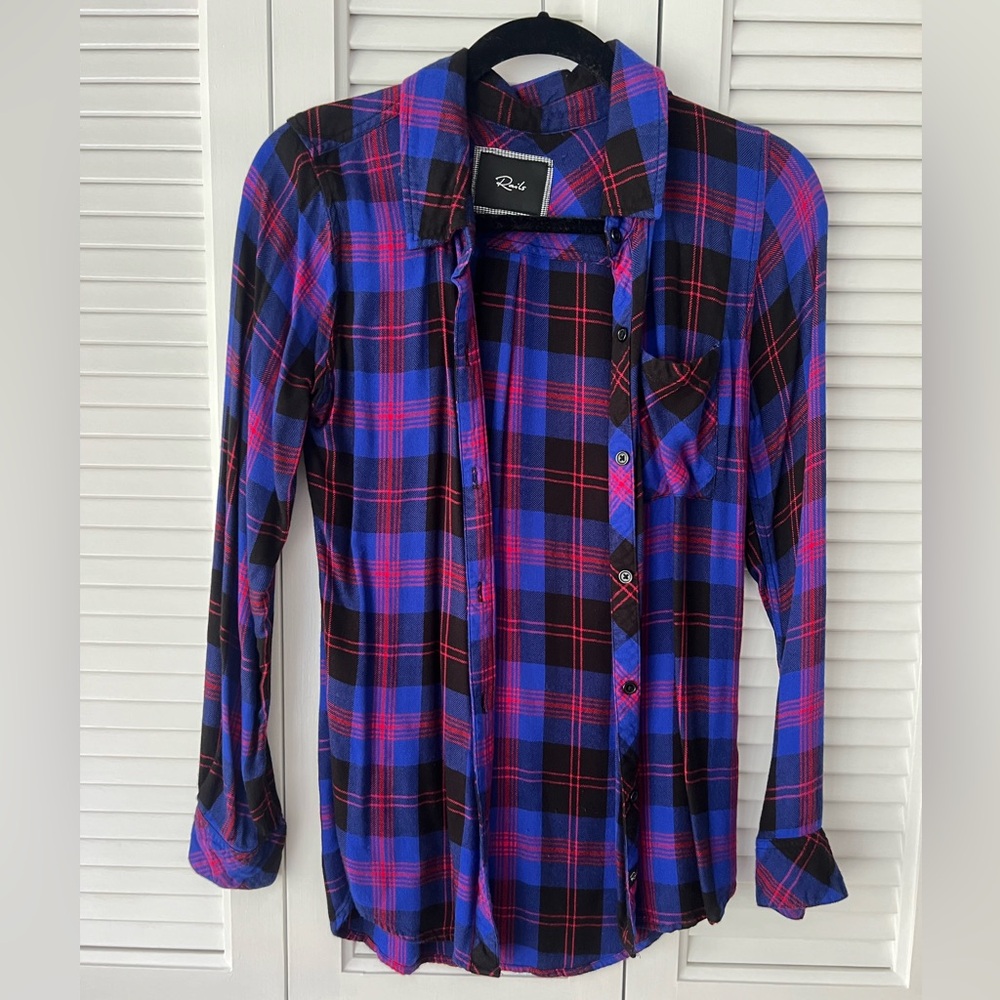 Rails Hunter top, Electric Blue, size XS